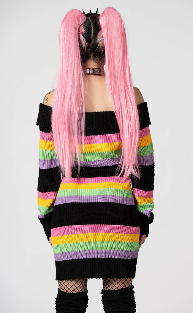 Good Vibes Knit Sweater Dress-Killstar-Tragic Beautiful