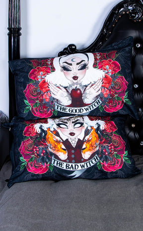 Good Witch Bad Witch Pillow Slip Set-Rose Demon-Tragic Beautiful