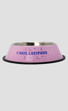 Hail Lucipurr Pet Bowl-Furr King-Tragic Beautiful