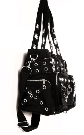Handcuff Handbag Black-Banned Apparel-Tragic Beautiful