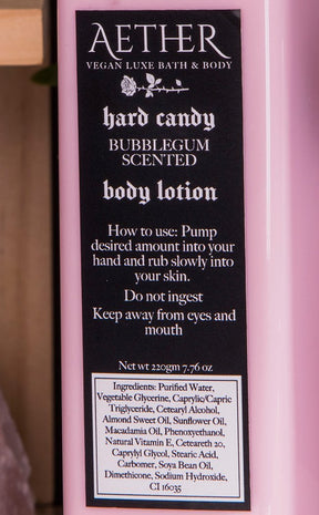 Hard Candy Bubblegum Scented Vegan Body Lotion-Aether-Tragic Beautiful