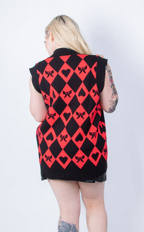 Harlequin Checkered Vest-Punk Rave-Tragic Beautiful