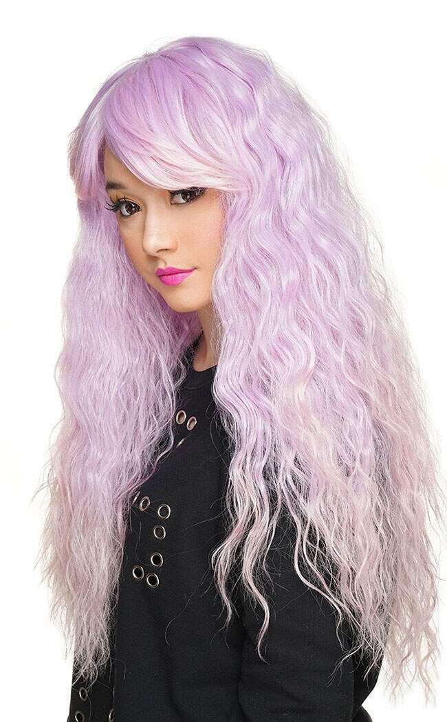 Harmony Long Wavy Lavender/Pink Wig-Rockstar Wigs-Tragic Beautiful