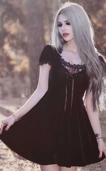 Heather Babydoll Velvet Dress | Killstar Australia | Gothic Clothing