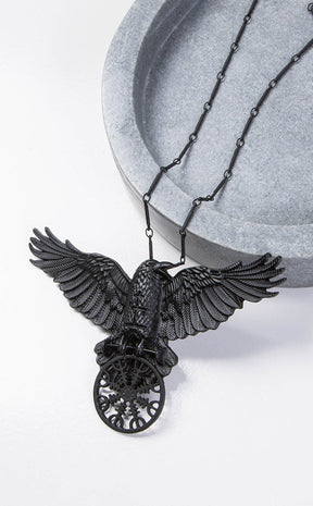 Helm of Awe Raven Pendant-Restyle-Tragic Beautiful