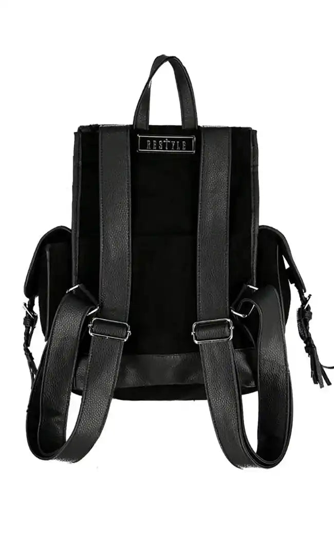 Herbal Velvet Embroidered Backpack
