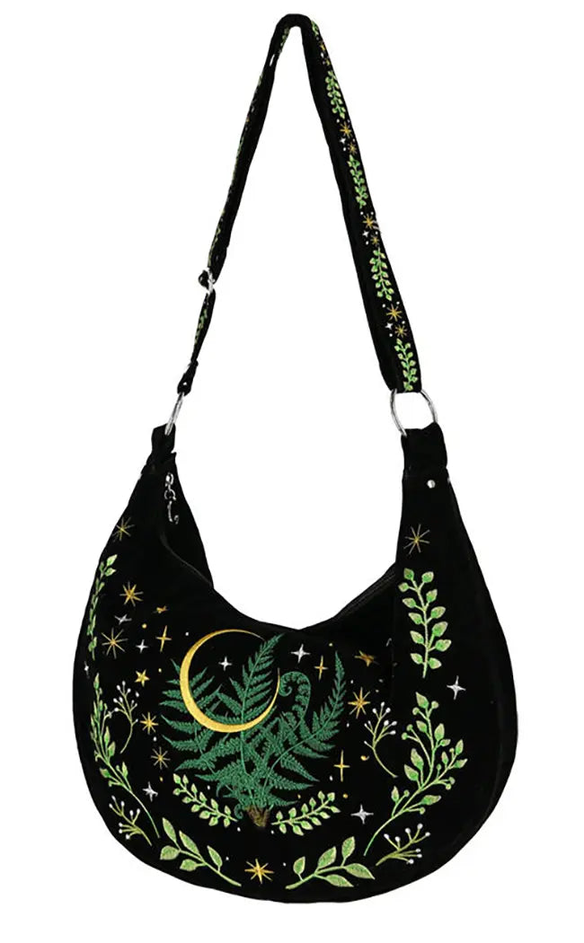 Herbal Embroidered Hobo Handbag-Restyle-Tragic Beautiful