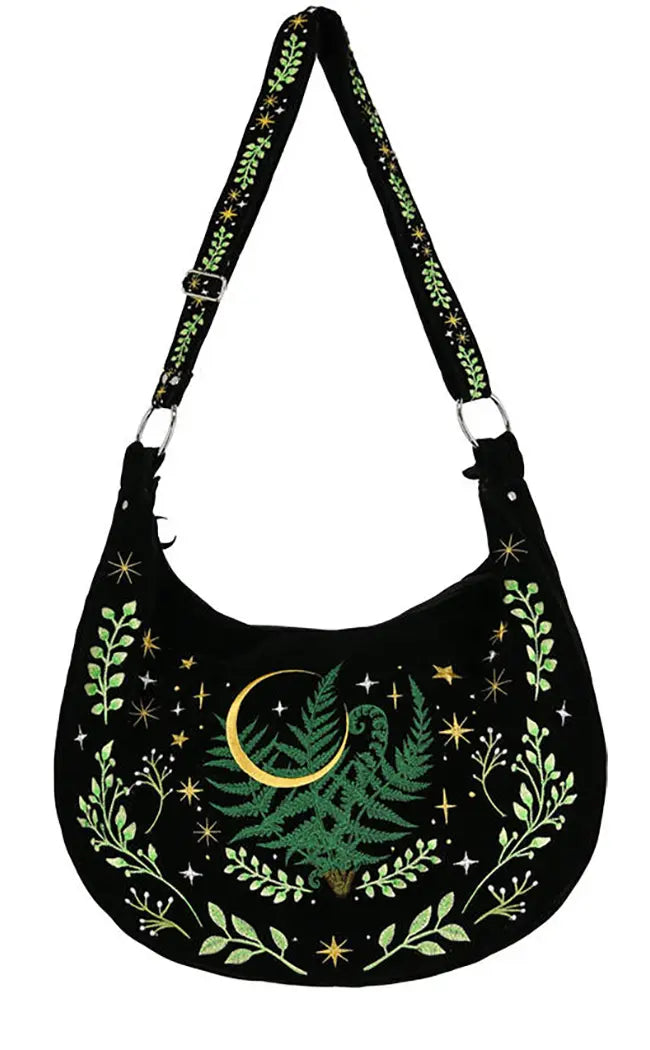 Herbal Embroidered Hobo Handbag-Restyle-Tragic Beautiful