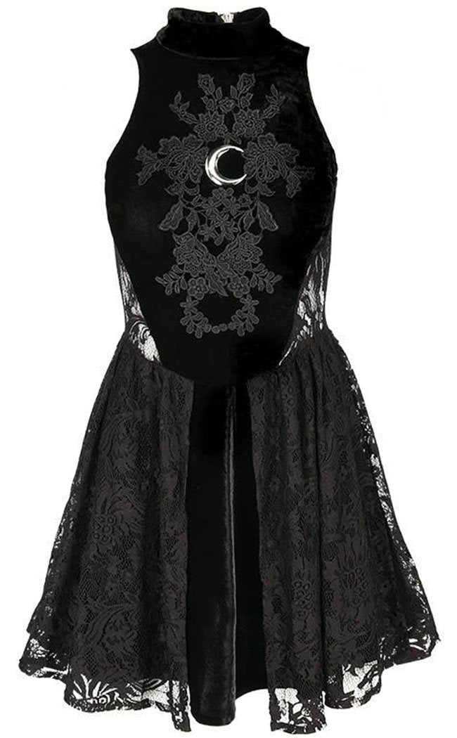 High Neck Crescent Lace Dress-Restyle-Tragic Beautiful