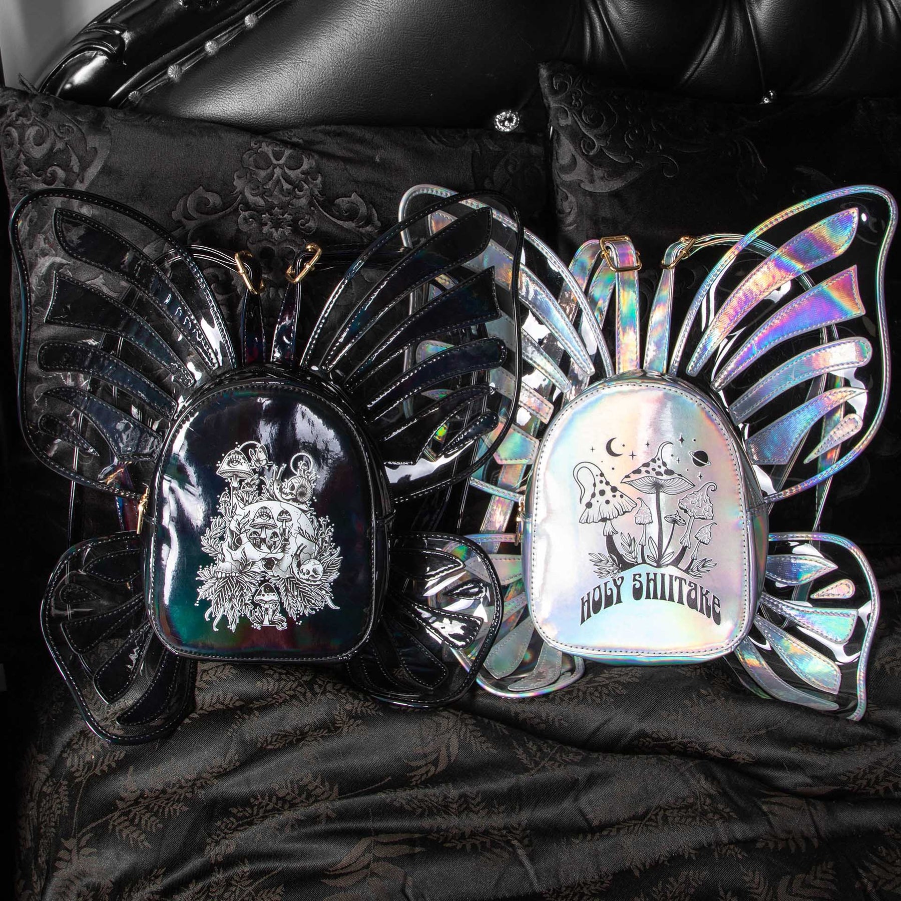 Holo Butterfly Mini Backpack | Holy Shiitake-Drop Dead Gorgeous-Tragic Beautiful