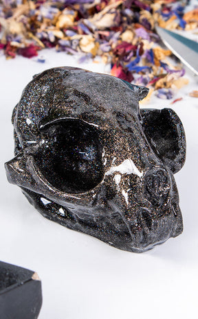 Holographic Cat Skull-Curio Resins-Tragic Beautiful