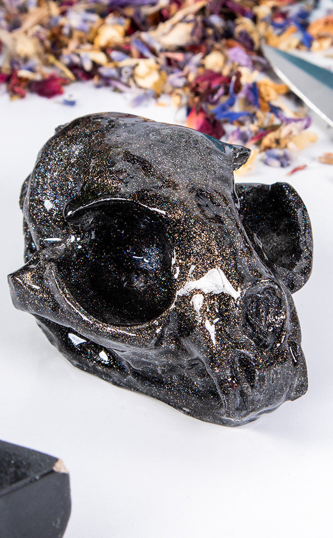 Holographic Cat Skull-Curio Resins-Tragic Beautiful