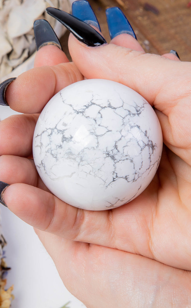 Howlite Sphere-Crystals-Tragic Beautiful