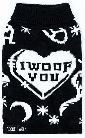 I Woof You Knitted Pet Sweater-Rogue & Wolf-Tragic Beautiful