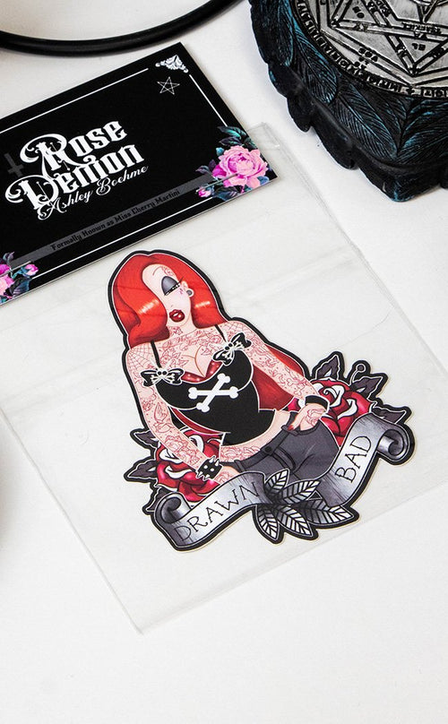 Jessica Rabbit Sticker | Rockabilly Gothic Art & Stationery Australia