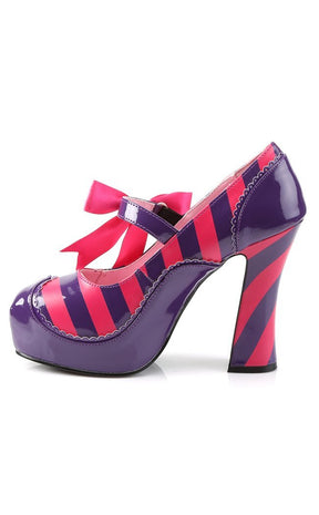 KITTY-32 Purple Pink Patent Heels-Funtasma-Tragic Beautiful
