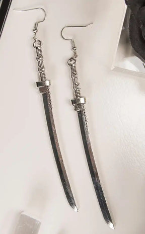 Katana Sword Earrings-Gothic Jewellery-Tragic Beautiful