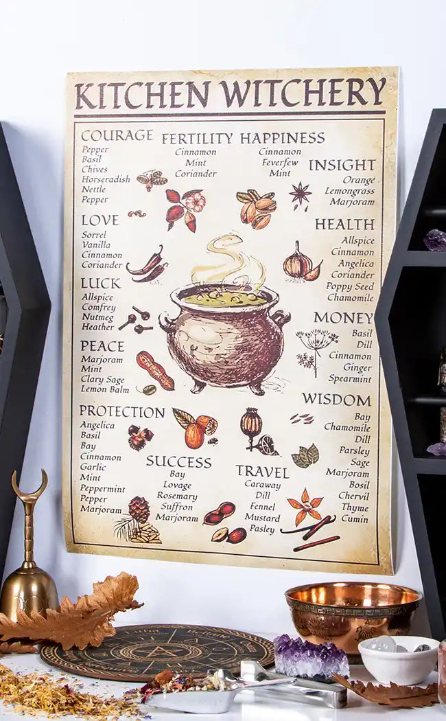Kitchen Witch Canvas Print-Gothic Gifts-Tragic Beautiful