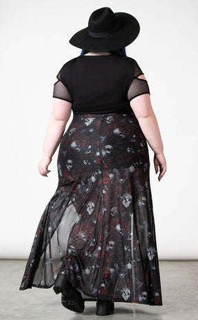 Kleadora Mesh Maxi Skirt-Killstar-Tragic Beautiful