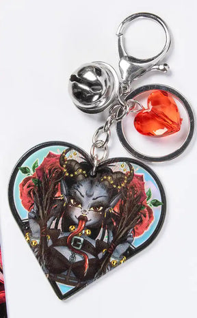 Krampus Holographic Keychain-Rose Demon-Tragic Beautiful