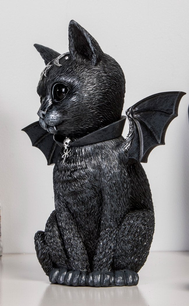 Large Malpuss Winged Occult Cat Figurine-Nemesis Now-Tragic Beautiful