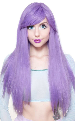 Lolita Doll Hologram 12" Lavender Wig-Rockstar Wigs-Tragic Beautiful