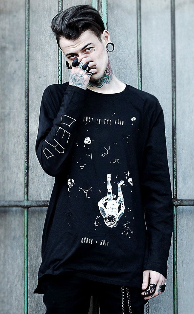 Lost In The Void Long Sleeve Tee-Rogue & Wolf-Tragic Beautiful