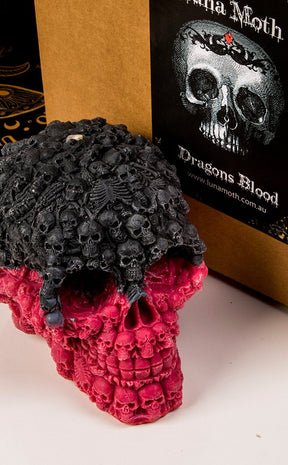 Lost Souls Skull Candle | Dragon's Blood-Luna Moth-Tragic Beautiful