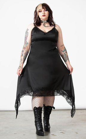 Loya Satin Maxi Dress Killstar Australia Plus-Size Gothic Clothing