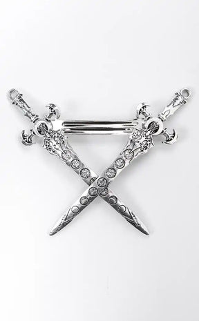 Lunar Goddess Swords Hair Clip-Gothic Jewellery-Tragic Beautiful