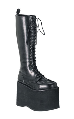 MEGA-602 Black PU Boots-Demonia-Tragic Beautiful