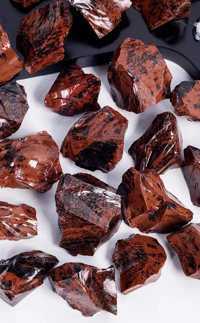 thumbnail image 2 of Mahogany Obsidian 3-8 Oz Natural Chakra Healing Reiki Stone – Root Chrystal 2 of 3
