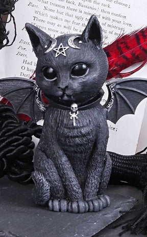 Malpuss Winged Occult Cat Figurine-Nemesis Now-Tragic Beautiful
