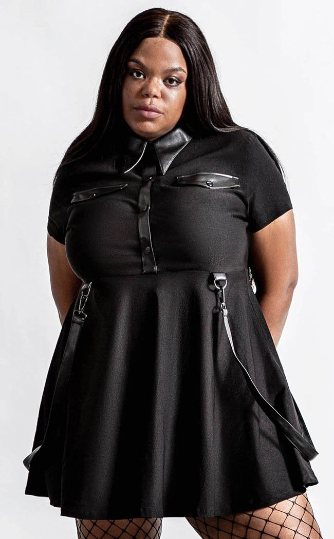 Menace Collar Dress | Black-Killstar-Tragic Beautiful