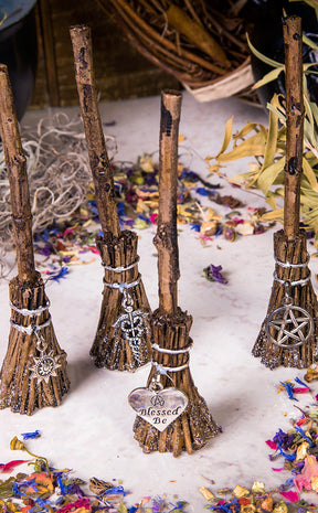 Mini Witches Broomsticks-Gothic Gifts-Tragic Beautiful