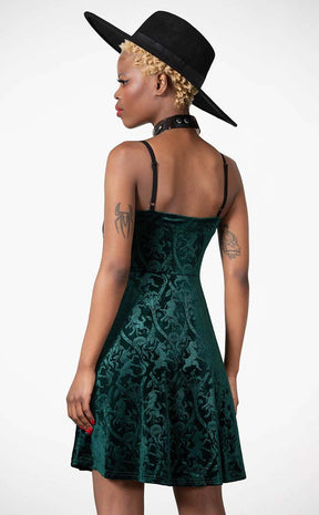 Mistress Of Mayhem Skater Dress | Emerald-Killstar-Tragic Beautiful