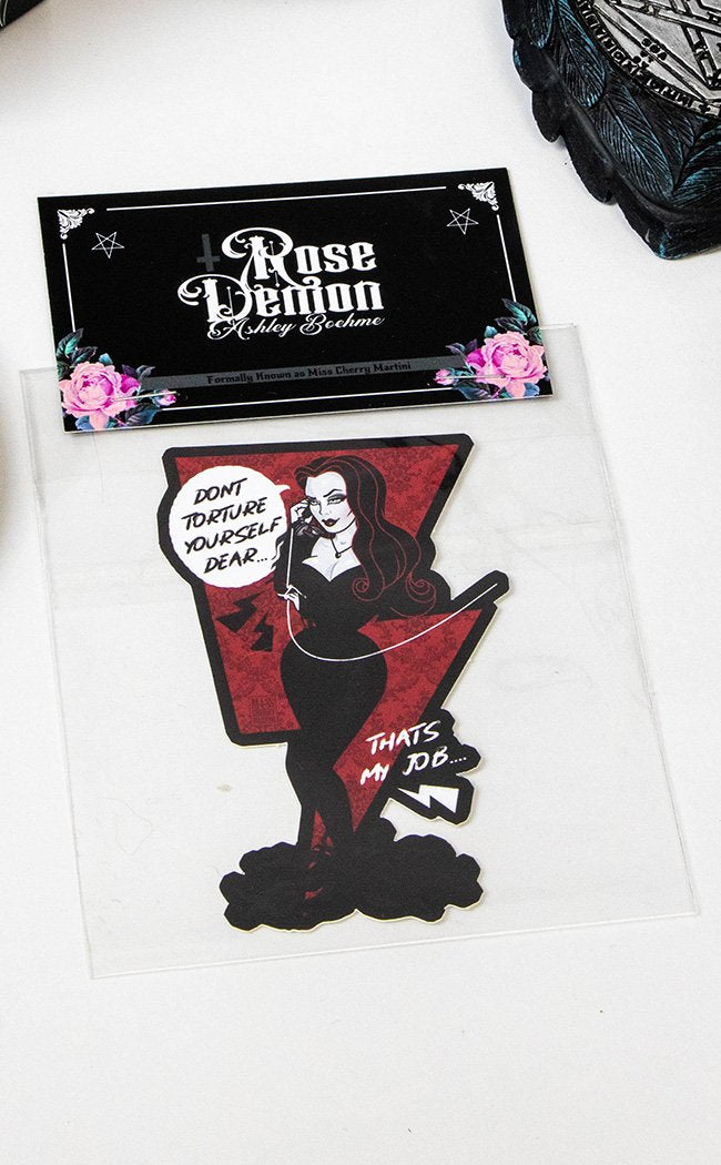 Morticia Sticker-Rose Demon-Tragic Beautiful