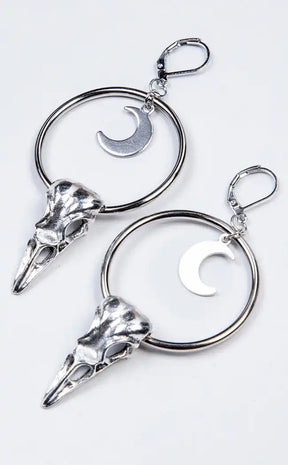 Muninn Earrings-Gothic Jewellery-Tragic Beautiful