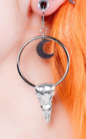 Muninn Earrings-Gothic Jewellery-Tragic Beautiful