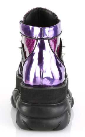 NEPTUNE-100 Purple Glitter Platform Shoes-Demonia-Tragic Beautiful