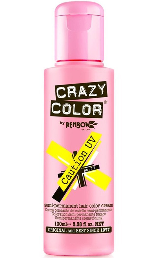 Neon Caution UV Hair Colour-Crazy Color-Tragic Beautiful