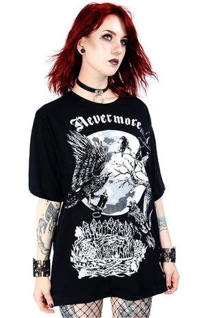 Nevermore Oversized T-shirt-Clothing-Restyle-S-Tragic Beautiful