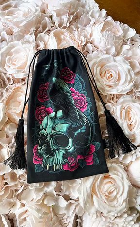 Nevermore Raven Velvet Tarot Bag-Drop Dead Gorgeous-Tragic Beautiful