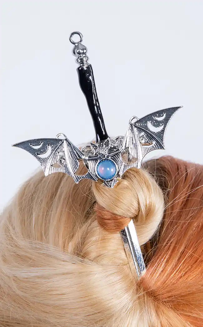 Night Games Bat Hair Stick-Gothic Jewellery-Tragic Beautiful