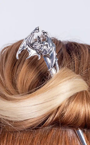 Night Ride Bat Hair Stick-Gothic Jewellery-Tragic Beautiful