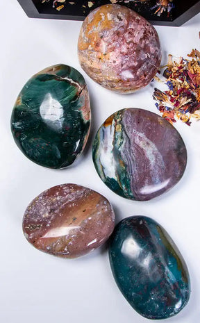 Ocean Jasper Palm Stones | Large-Crystals-Tragic Beautiful