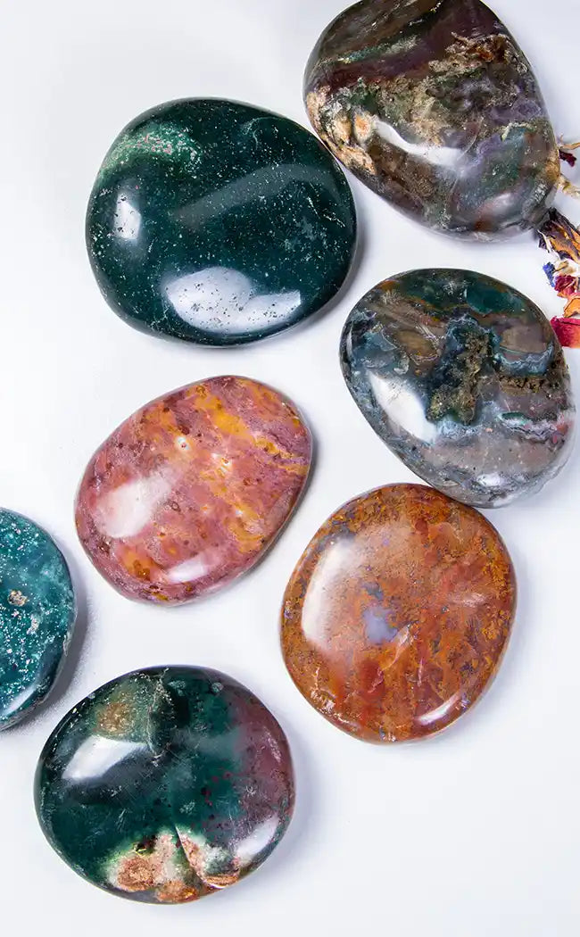 Ocean Jasper Palm Stones | Medium-Crystals-Tragic Beautiful