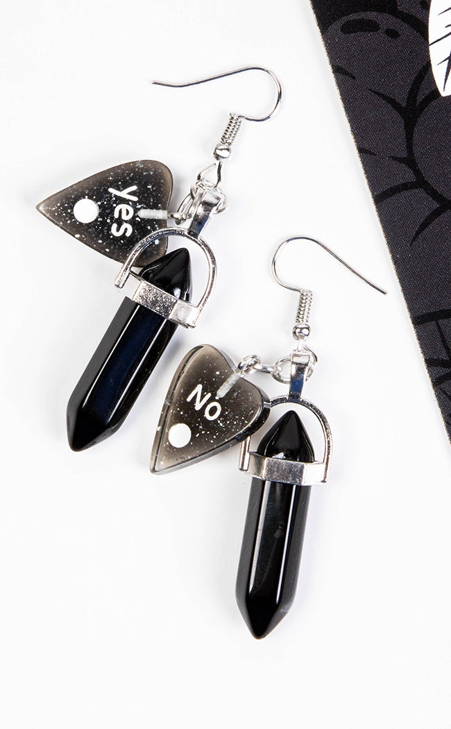 Ouija Obsidian Earrings-Tragic Beautiful-Tragic Beautiful