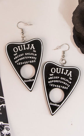 Ouija Planchette Earrings-Drop Dead Gorgeous-Tragic Beautiful