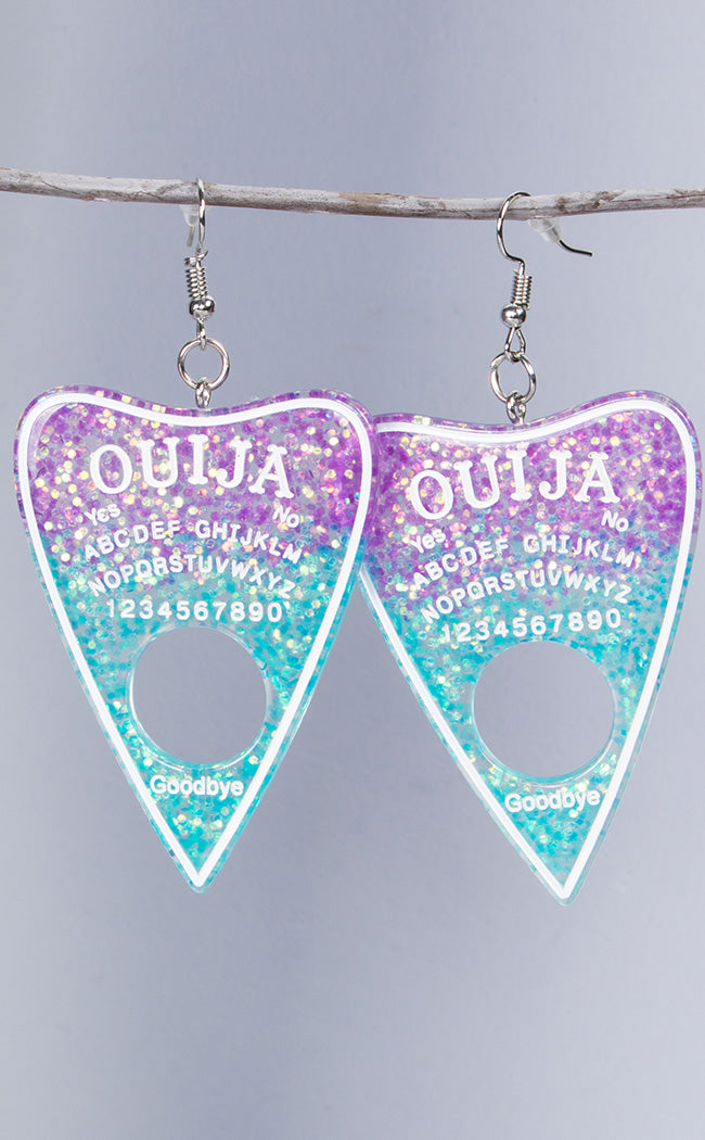 Ouija Planchette Earrings | Purple Dream-Drop Dead Gorgeous-Tragic Beautiful